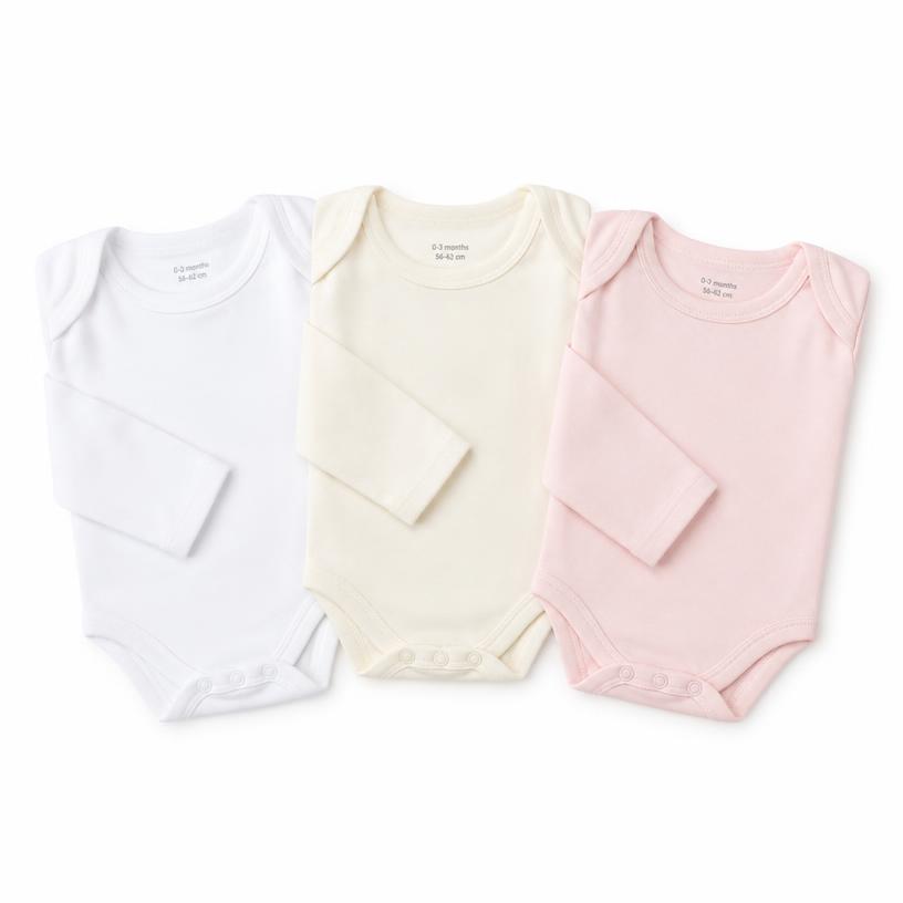 Lot de 3 Bodys Manches Longues
